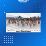 Senam Pagi Meriahkan Class Meeting di MTsN 2 Tanah Datar