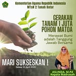 MTsN 2 Tanah Datar Launching Gerakan Penanaman 1 Juta Pohon Matoa dalam Rangka Hari Bumi Kemenag RI