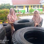 Menuju Madrasah Adiwiyata; MTsN 2 Tanah Datar Manfaatkan Ban Bekas Jadi Pagar dan Tempat Duduk Kreatif